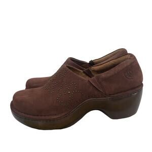 Ariat Women's Mules Clog Studded Nubuck Strathmore 21203 Leather Brown Size 10B